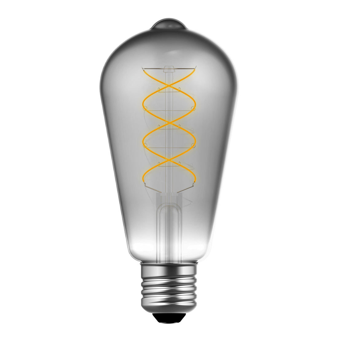 Dimmable smoked bulb with E27 base 140 lumens 1800 Kelvin 4.5 watts