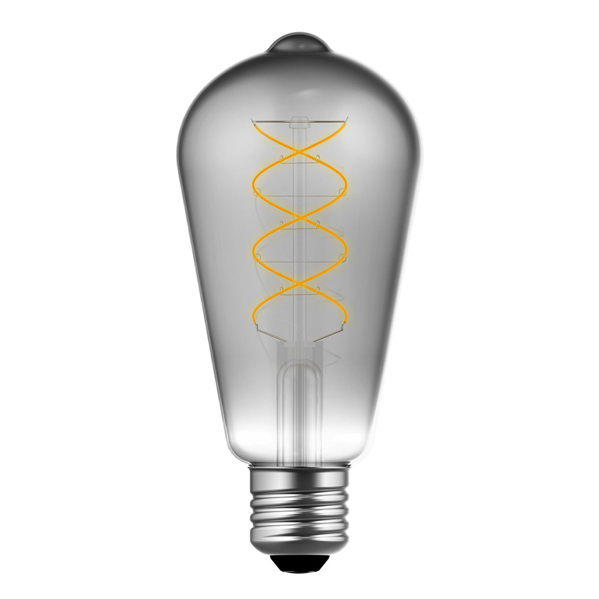 Dimmable smoked bulb with E27 base 140 lumens 1800 Kelvin 4.5 watts