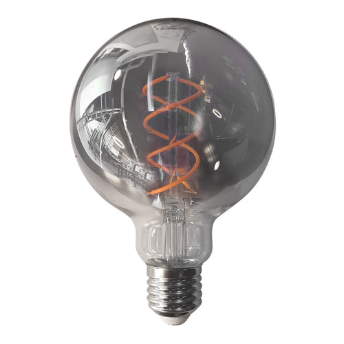 Dimmable smoked bulb with E27 base 140 lumens 1800 Kelvins 4.5 watts