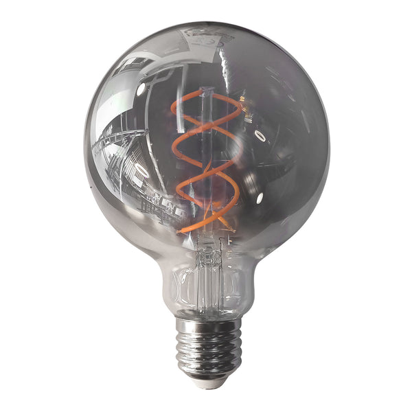 Dimmable smoked bulb with E27 base 140 lumens 1800 Kelvins 4.5 watts