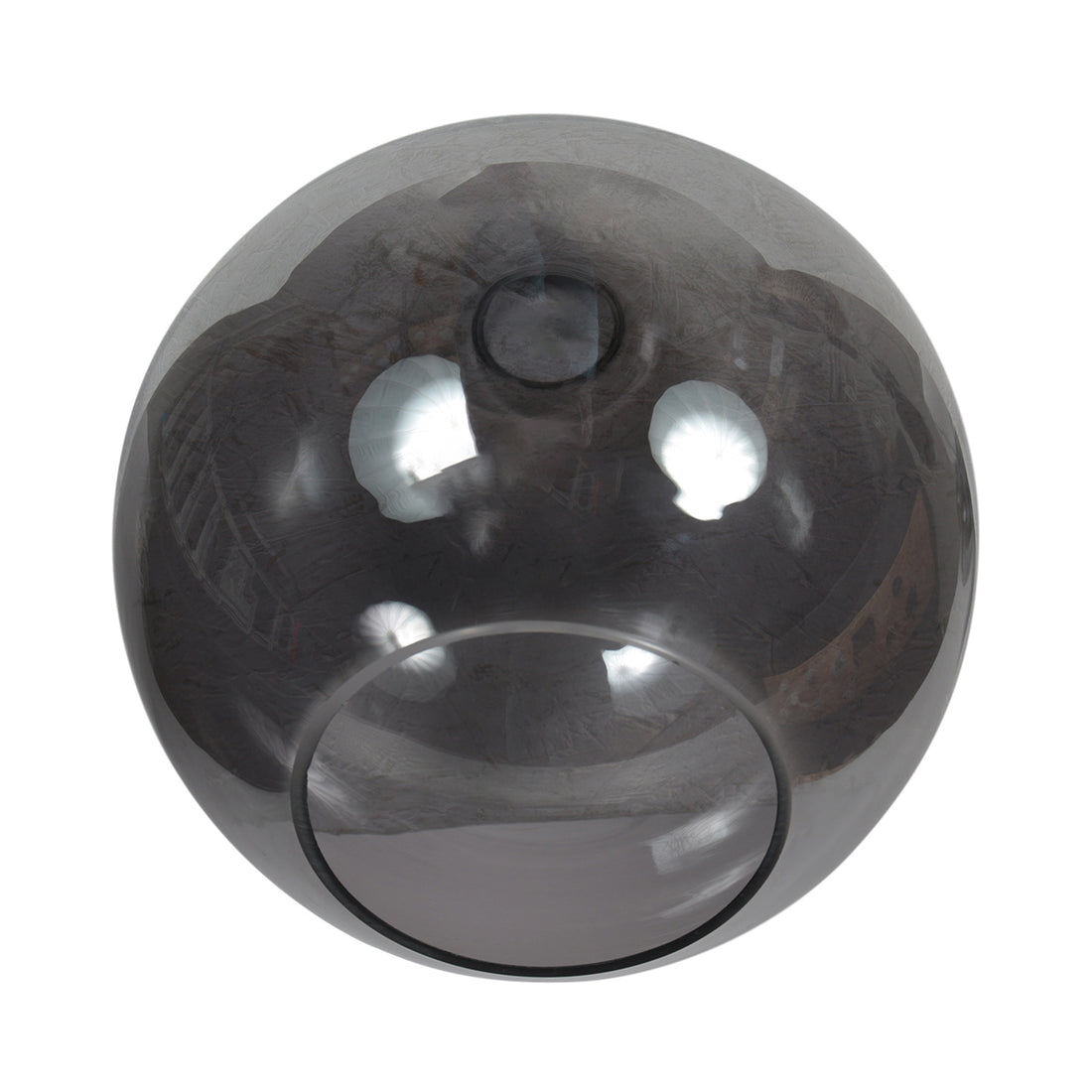 Detachable glass lampshade I15469S – 25 cm handmade smoked glass for E27 light fixtures