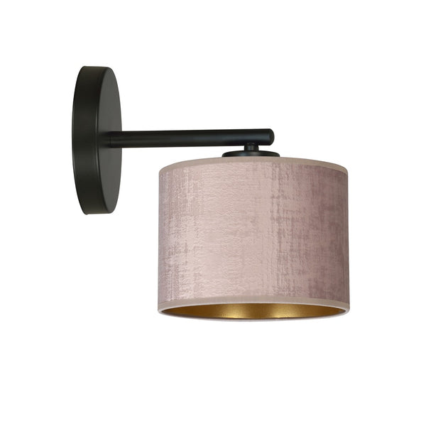Hilde 1-light wall lamp black and pink