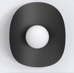 Fiero XL 1-light wall sconce black