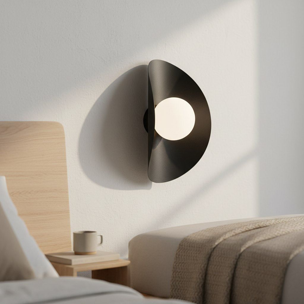Fiero XL 1-light wall sconce black