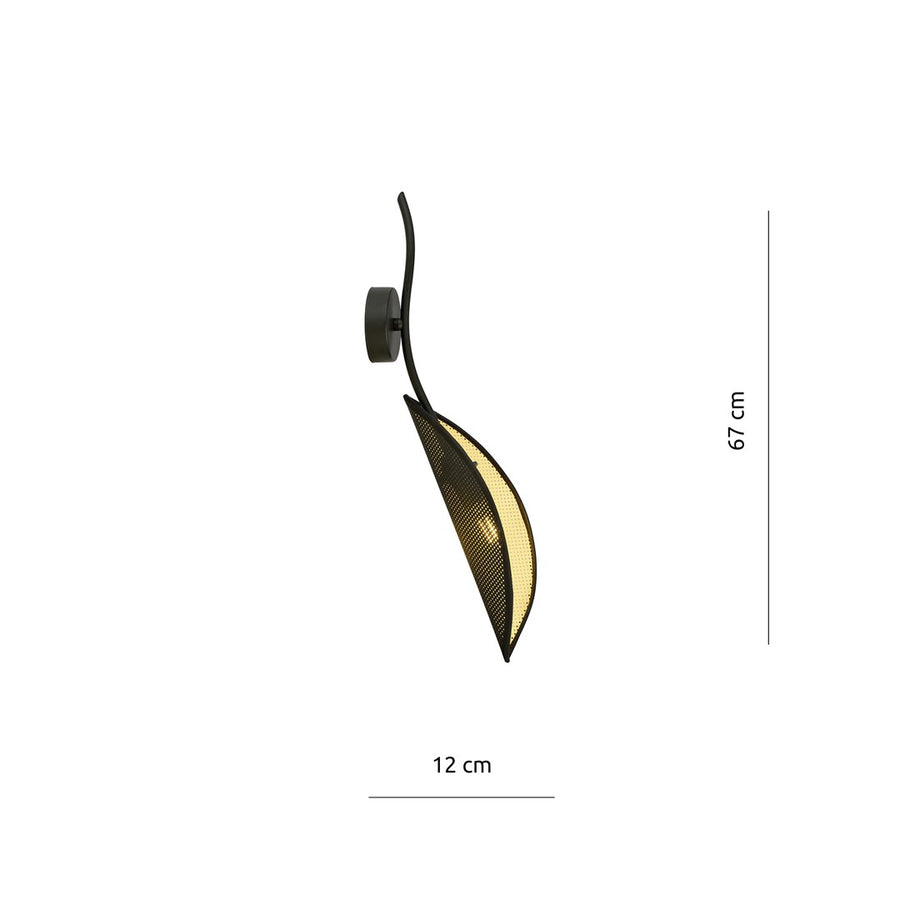 Black and gold Lotus wall lamp