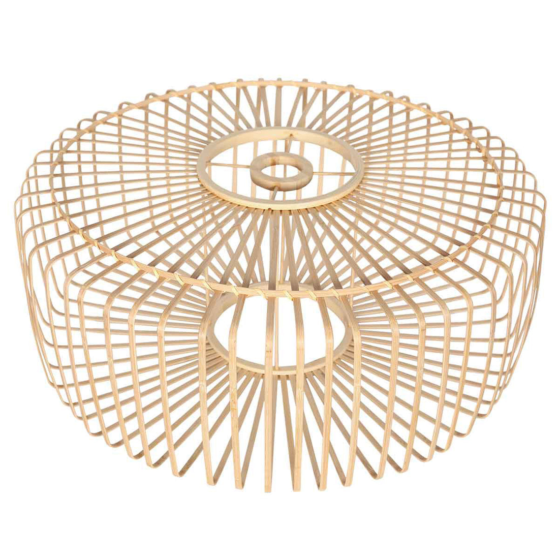 Natural bamboo and wood lampshade K2002BS ⌀60 cm with E27 holder.