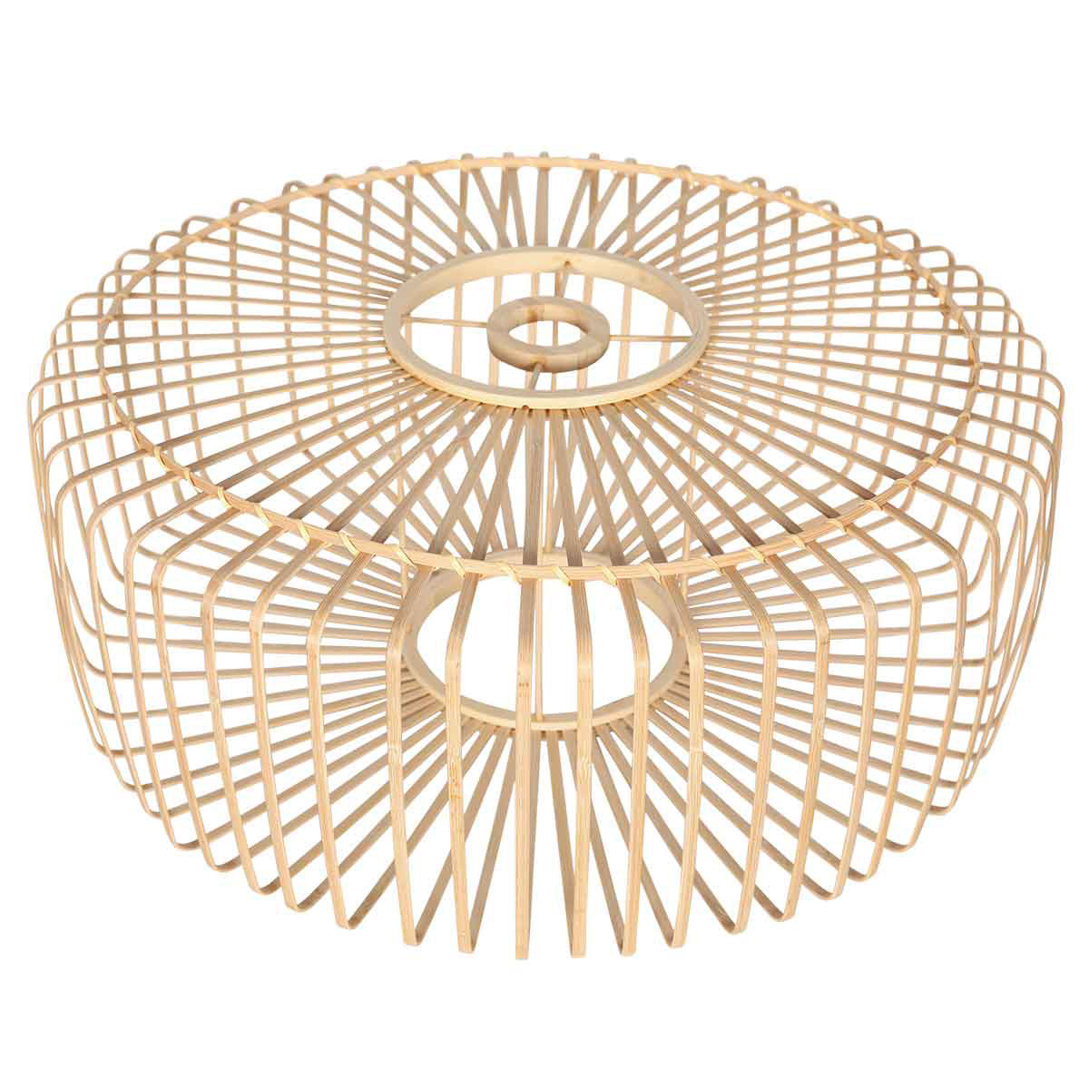 Natural bamboo and wood lampshade K2002BS ⌀60 cm with E27 holder.