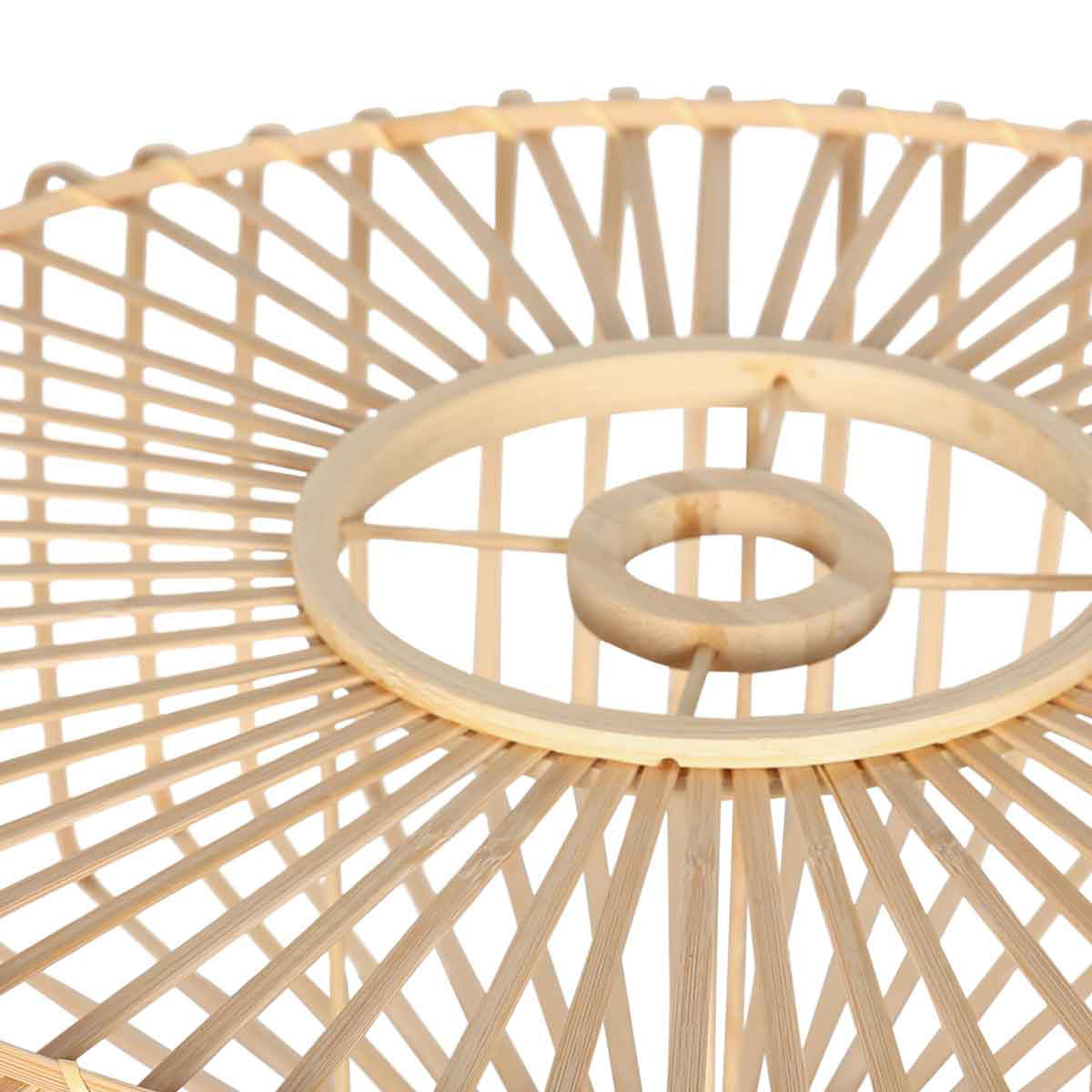 Natural bamboo and wood lampshade K2002BS ⌀60 cm with E27 holder.