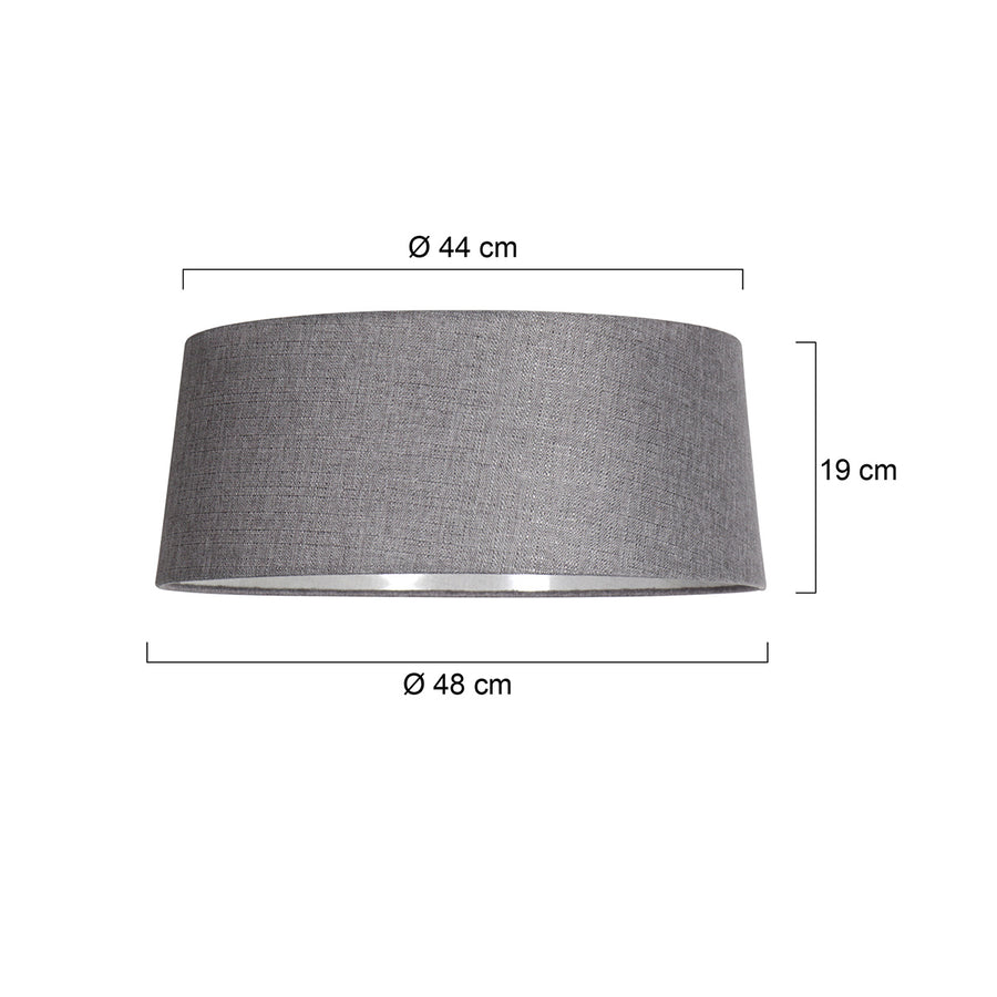 K2010RS lampshade – grey linen with white interior Ø48 cm