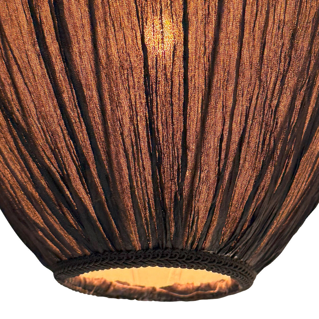 Separate lampshade K2011NS – Small handmade black linen teardrop-shaped lampshade Ø25 cm for E27 sockets