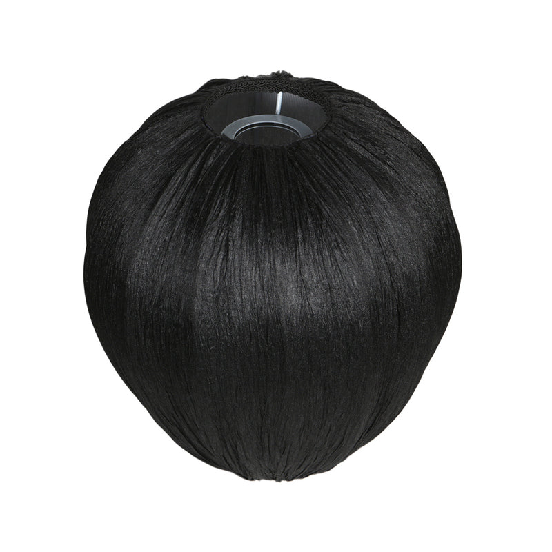 Separate lampshade K2011NS – Small handmade black linen teardrop-shaped lampshade Ø25 cm for E27 sockets