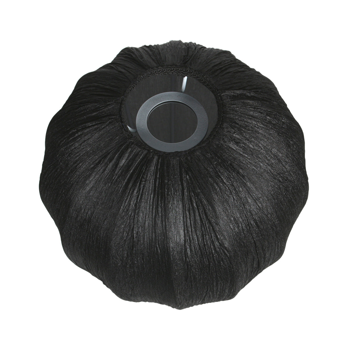 Separate lampshade K2011NS – Small handmade black linen teardrop-shaped lampshade Ø25 cm for E27 sockets