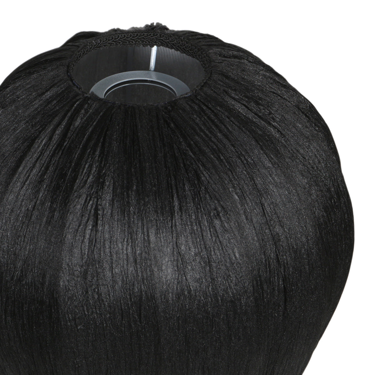 Separate lampshade K2011NS – Small handmade black linen teardrop-shaped lampshade Ø25 cm for E27 sockets