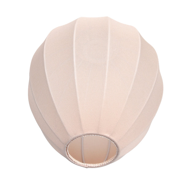 K20121S Lampshade – Handmade in beige linen, teardrop-shaped, Ø25 cm, for E27 light fixtures
