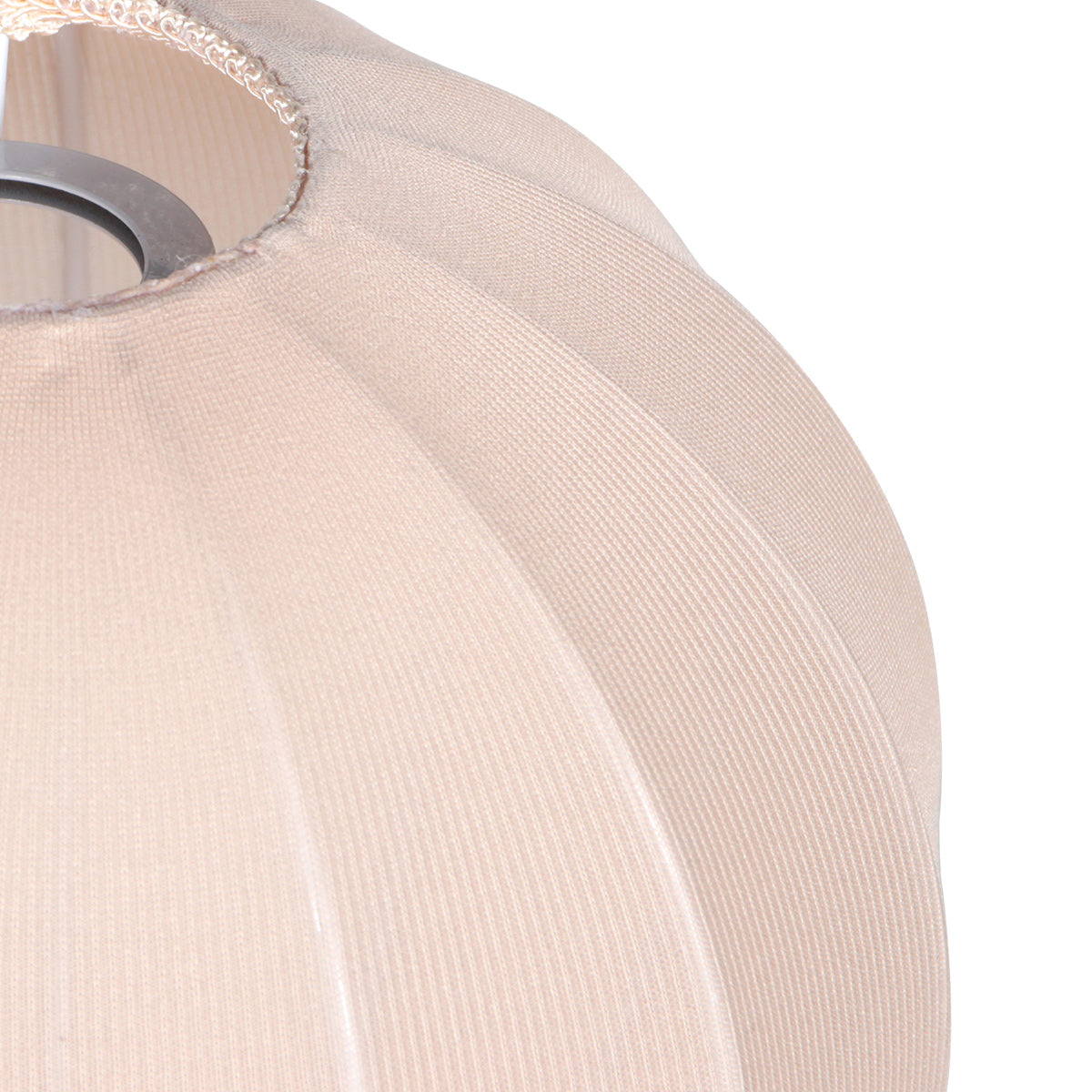 K20121S Lampshade – Handmade in beige linen, teardrop-shaped, Ø25 cm, for E27 light fixtures