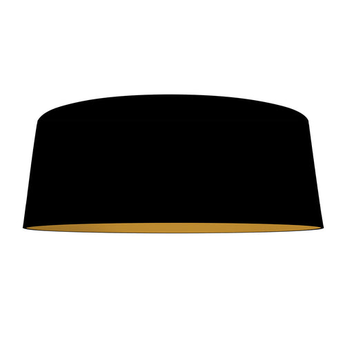 K2013SS lampshade – black linen with gold interior Ø60 cm