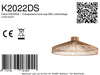 Twine K2022DS – transparent rope lampshade Ø50 cream/beige