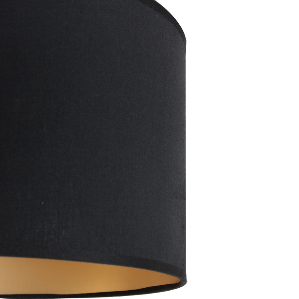 K3333SS black lampshade 13 cm round
