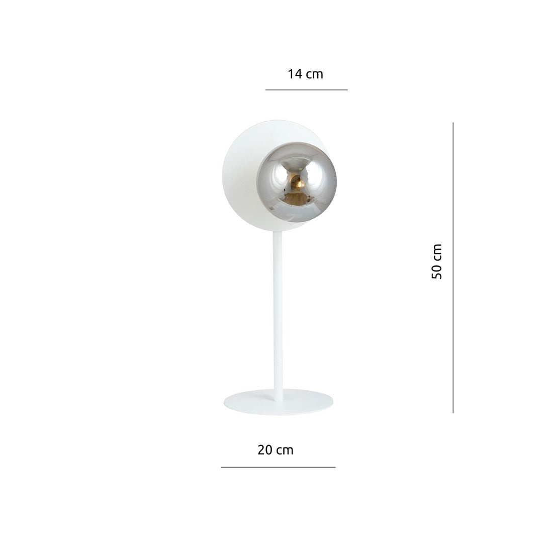 Oslo table lamp in white and graphite