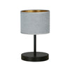 Black and grey Hilde bedside lamp
