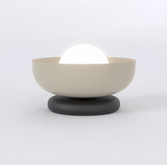 Ozzy black and mocha bedside lamp