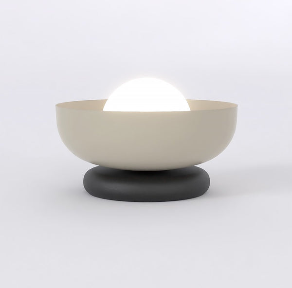 Ozzy black and mocha bedside lamp