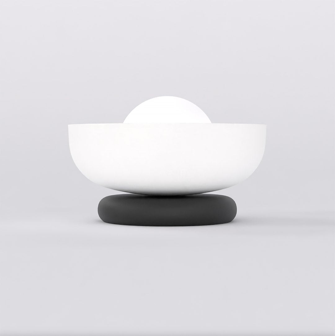 Black and white Ozzy bedside lamp