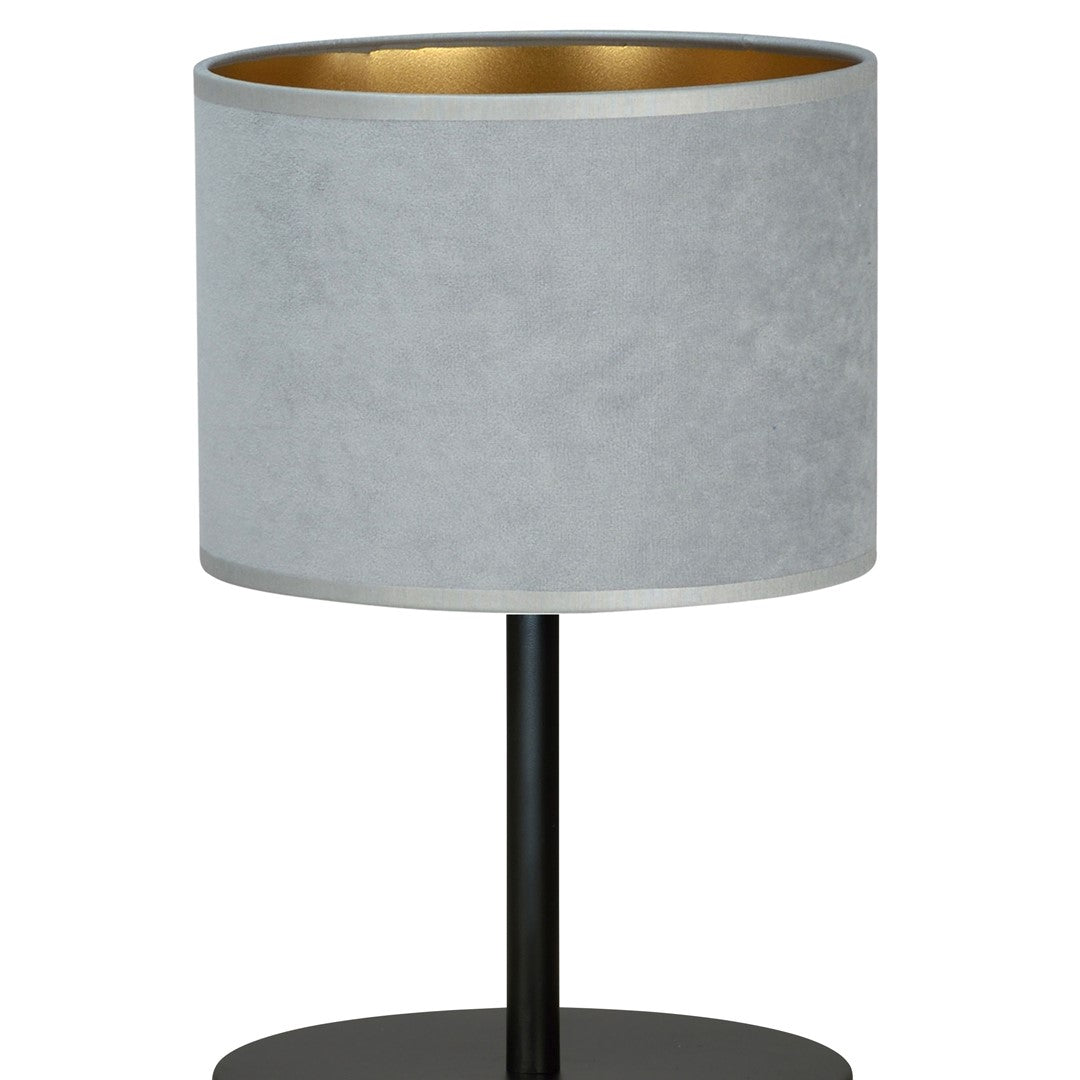Black and grey Hilde bedside lamp