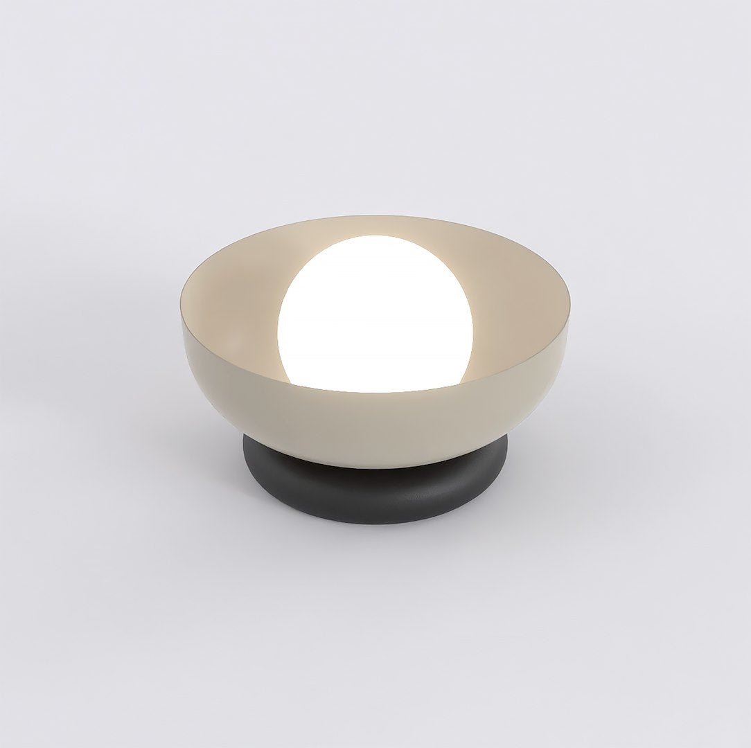 Ozzy black and mocha bedside lamp