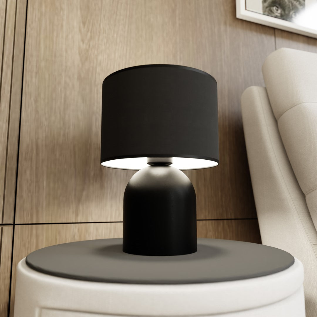Aspen 1-light black and white table lamp