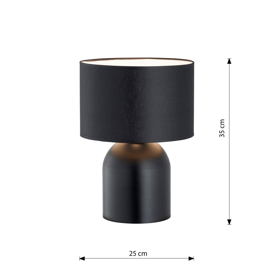 Aspen 1-light black and white table lamp