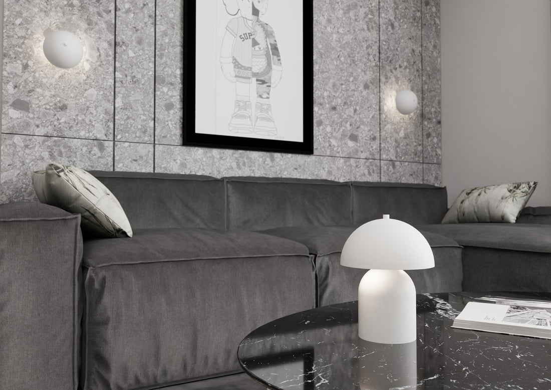 White Mushroom bedside lamp