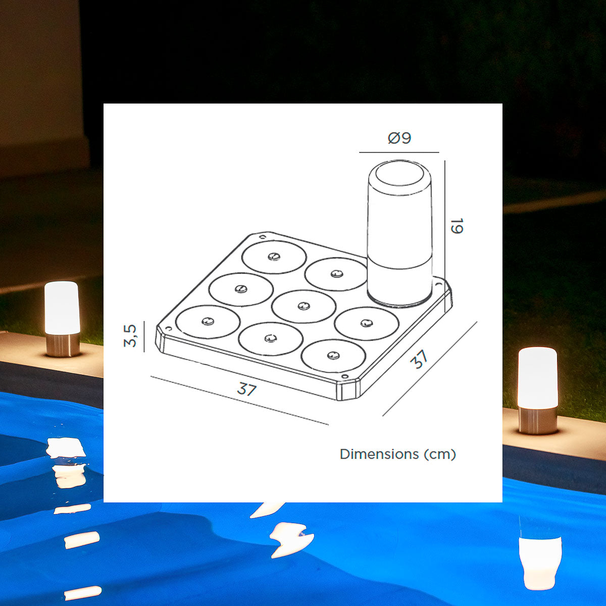Station de charge multiple pour lampe Maia, 9 places