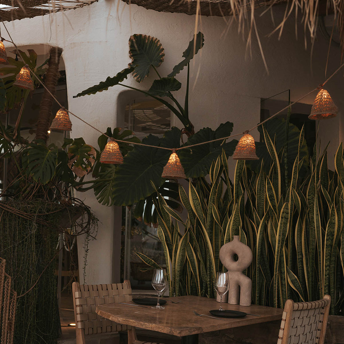 Maro decorative garland, 8 m and 10 pendants