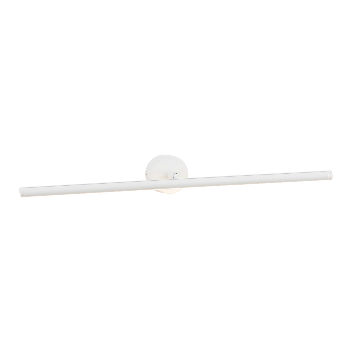 Version blanche de l'applique, barre lumineuse horizontale sur fond neutre