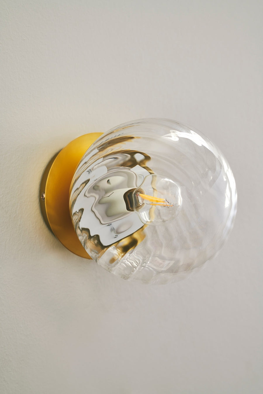 Applique murale Chisell laiton, verre