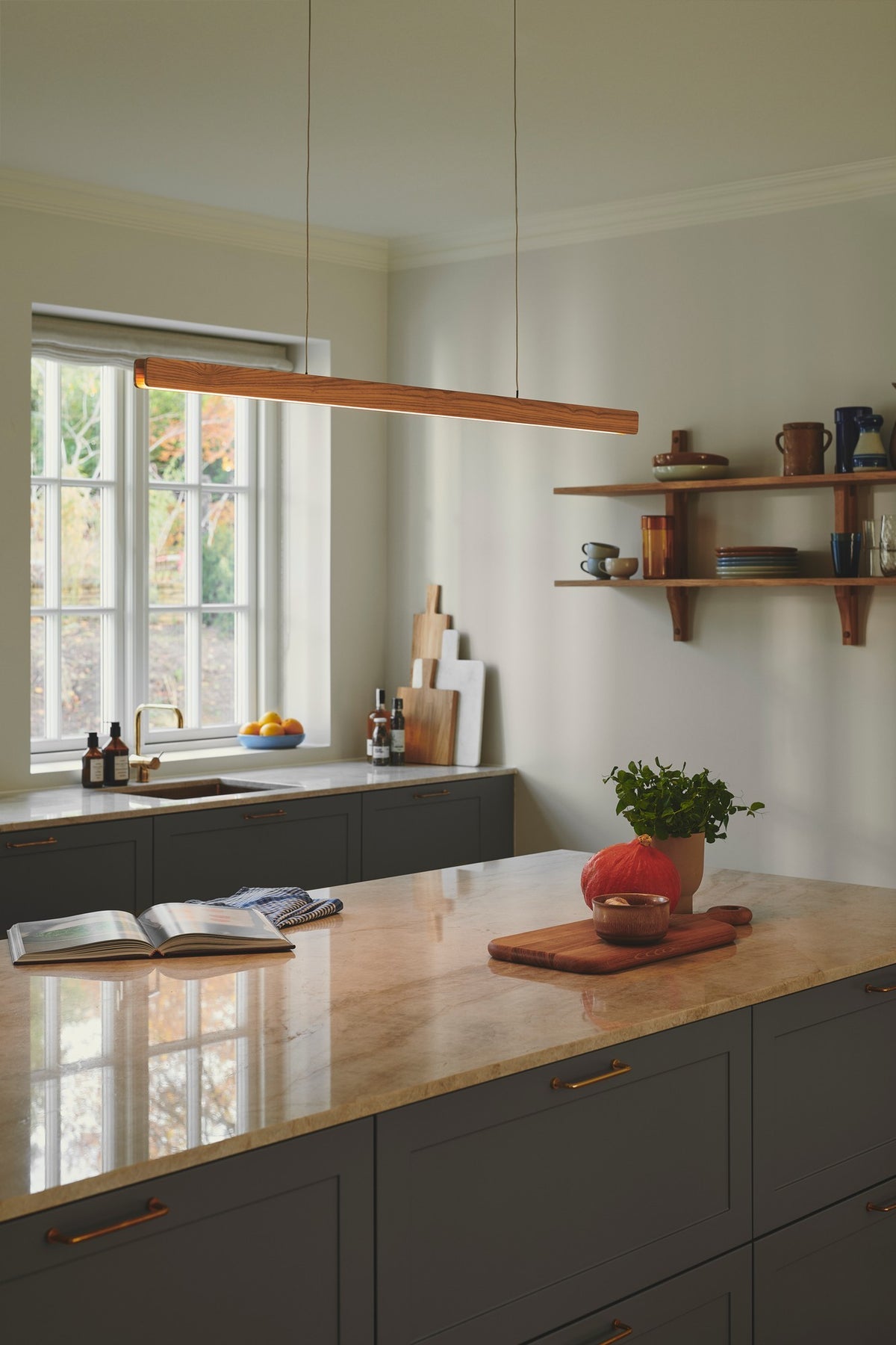Suspension LED Ilgas, bois