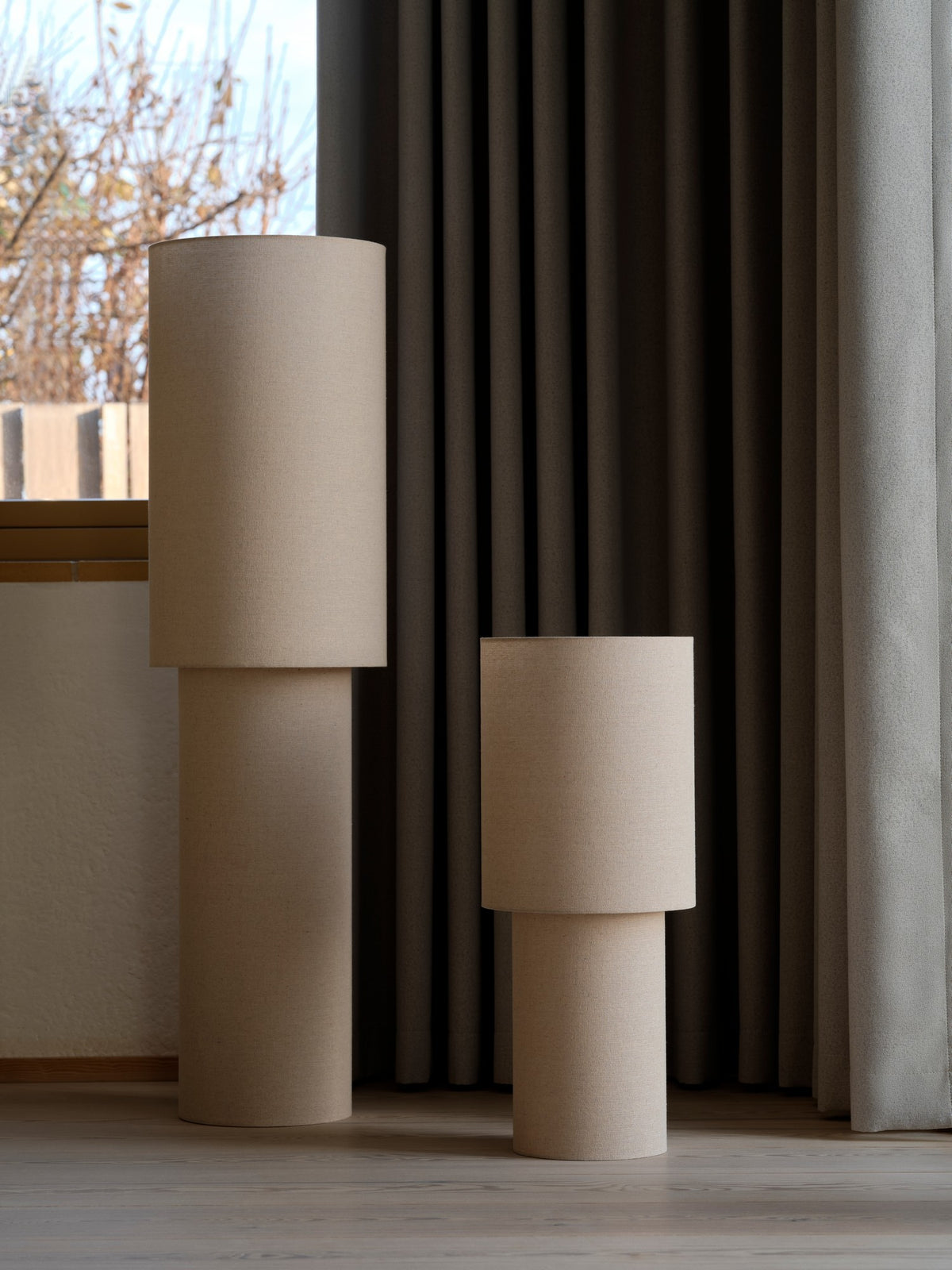 Lampadaire Izara 110 beige, tissu