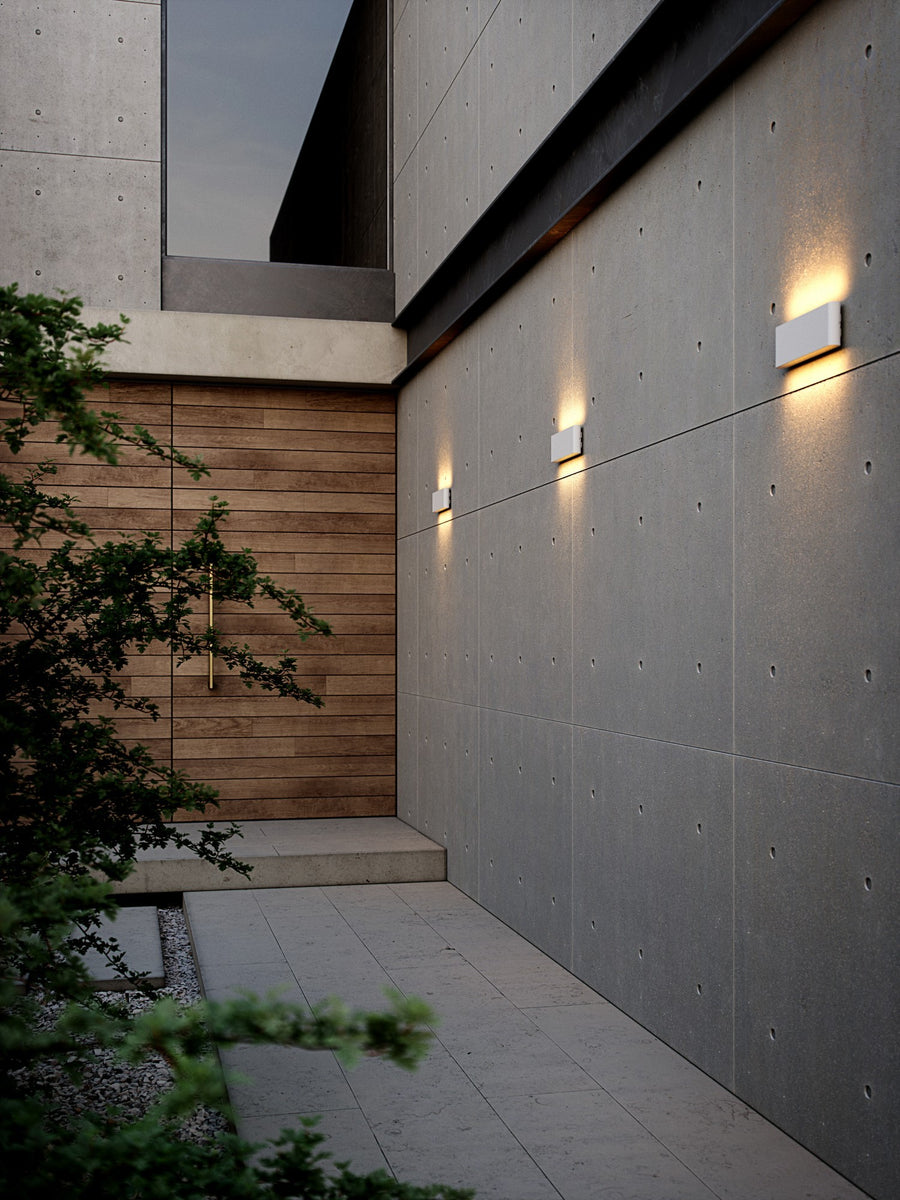 Applique extérieure LED Kinver 26, verre, IP54