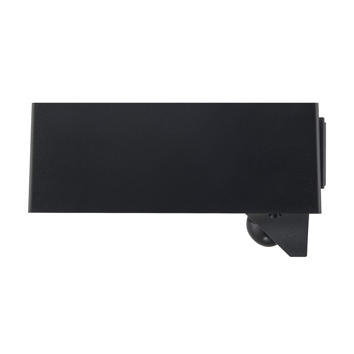 Profil latéral du luminaire rectangulaire noir, détecteur de mouvement en saillie