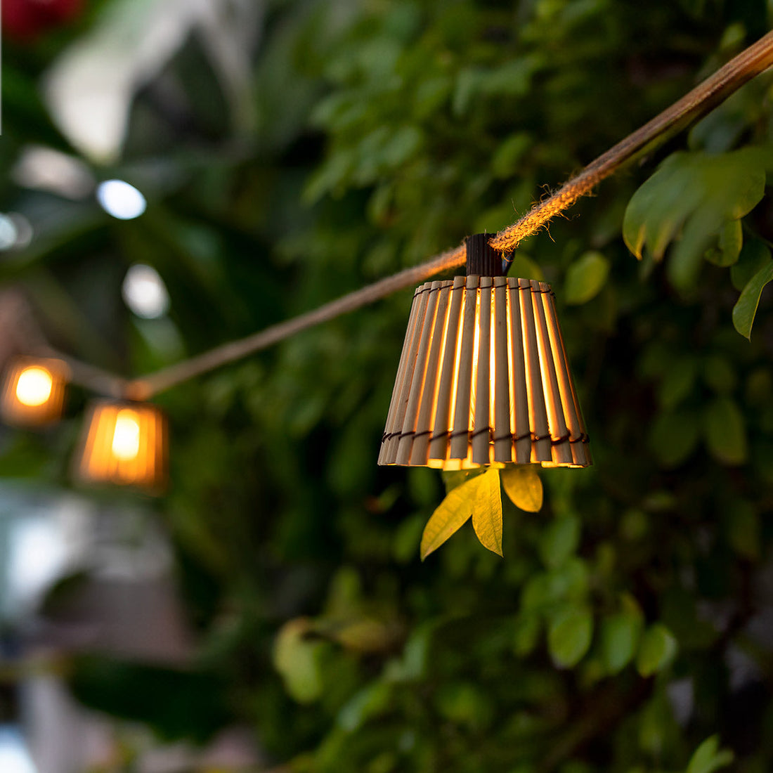 Okinawa bamboo outdoor string lights