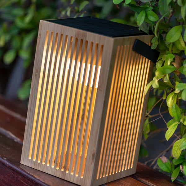 Okinawa portable bamboo solar lantern