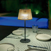 Okinawa solar table lamp in bamboo