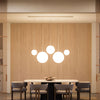 Suspension de table Orb 5 lumières, longueur 160 cm