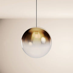 Suspension Orb globe en verre, câble 1,5 m, monture noire