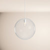 Suspension Orb globe en verre, câble 1,5 m, monture blanche