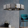 Oval black ceiling light | Ombra
