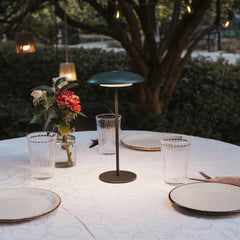 Sardinia 40 cordless table lamp, adjustable lampshade