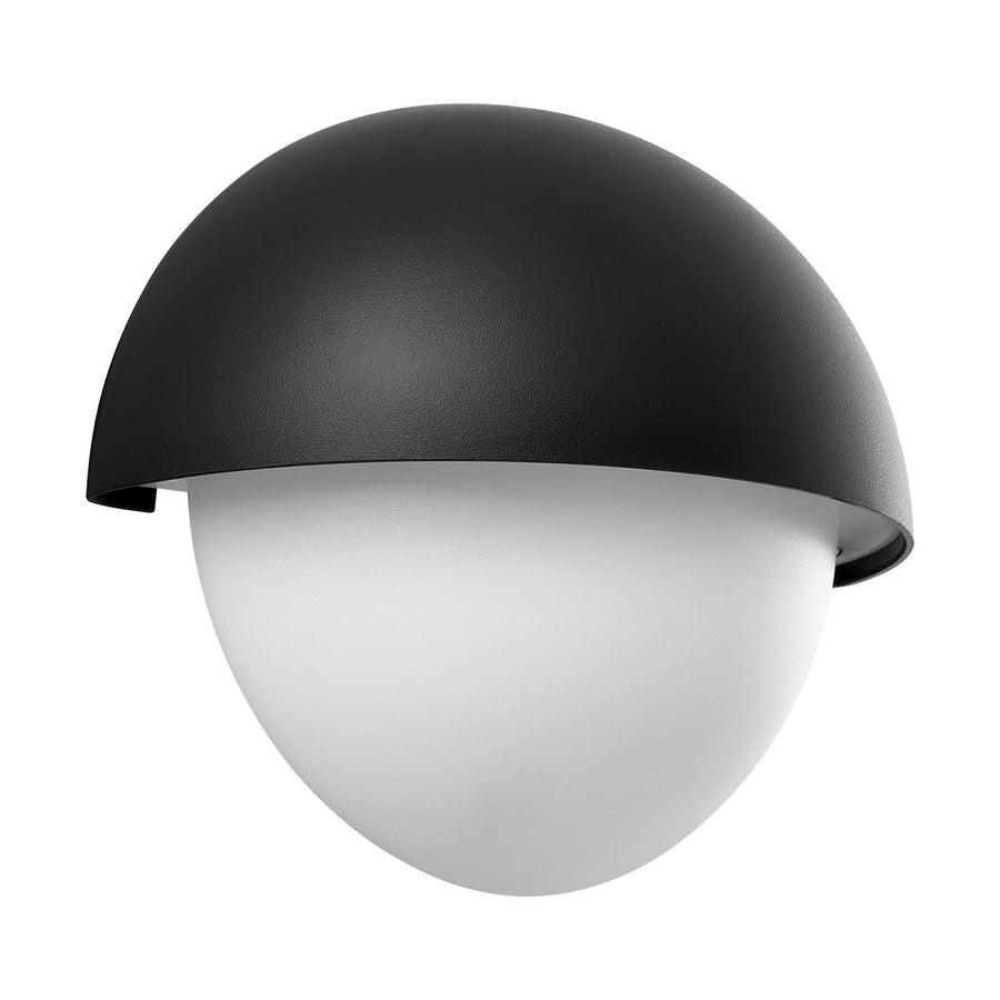 Version éteinte du globe blanc laiteux sous la coque noire grainée