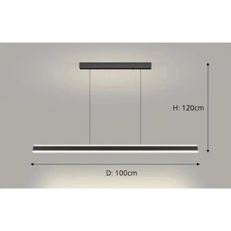 Dining room Lamps Pendant Lights for Dining table kitchen Home Decor Indoor lighting lustre white black Hanging Lamp fixture | Designix -  A  Black 100cm Cool White no remote  - https://designix.fr/